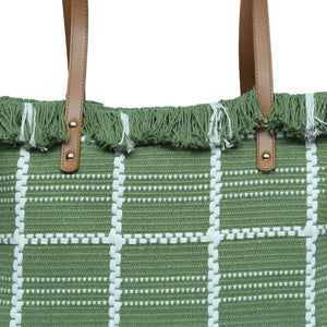 Olive Weave Tote