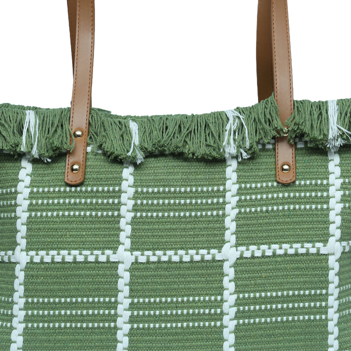 Olive Weave Tote