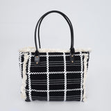 Monochrome Weave Tote