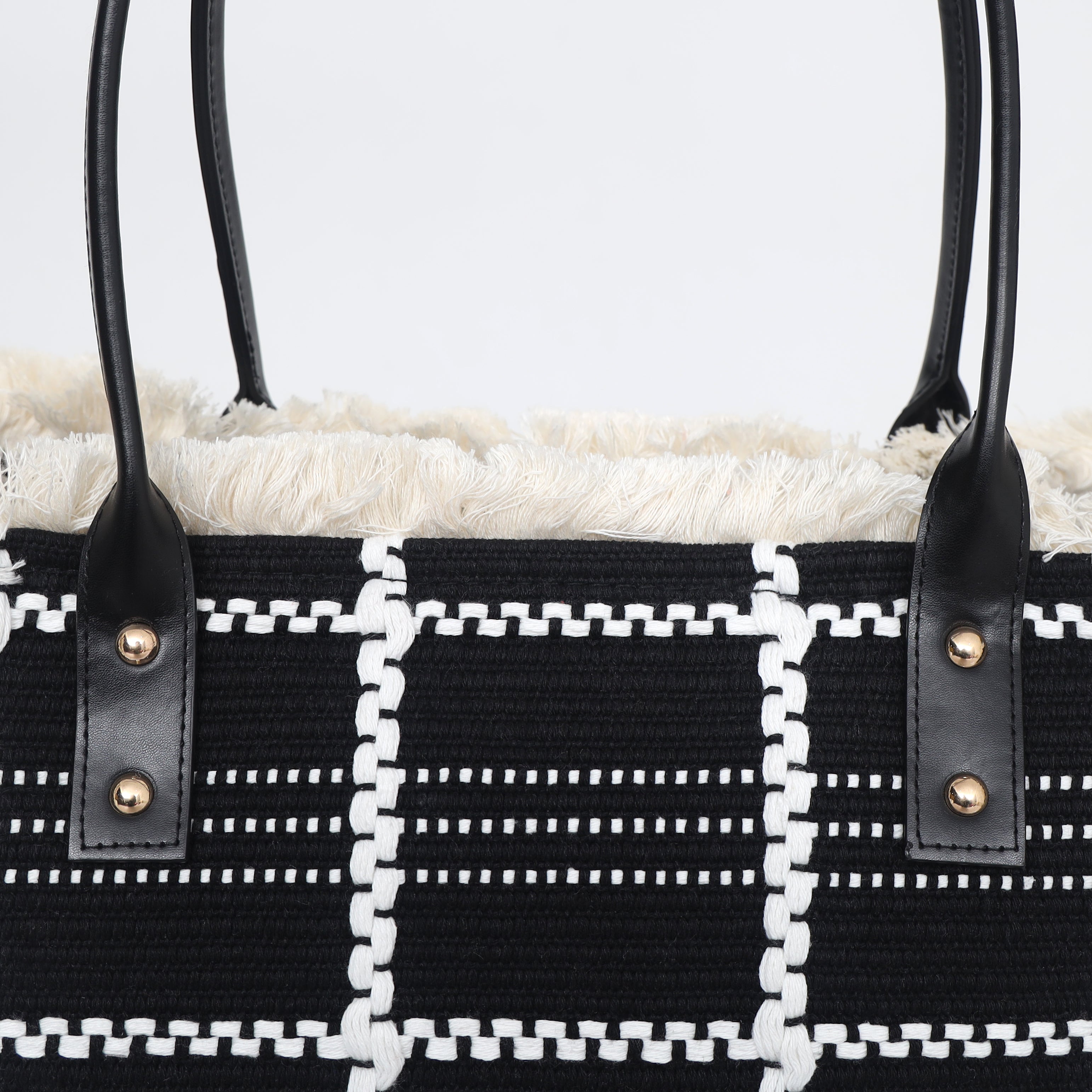 Monochrome Weave Tote