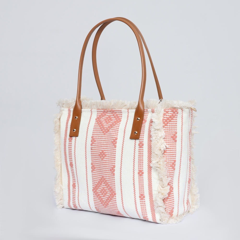 Blush Loom Tote