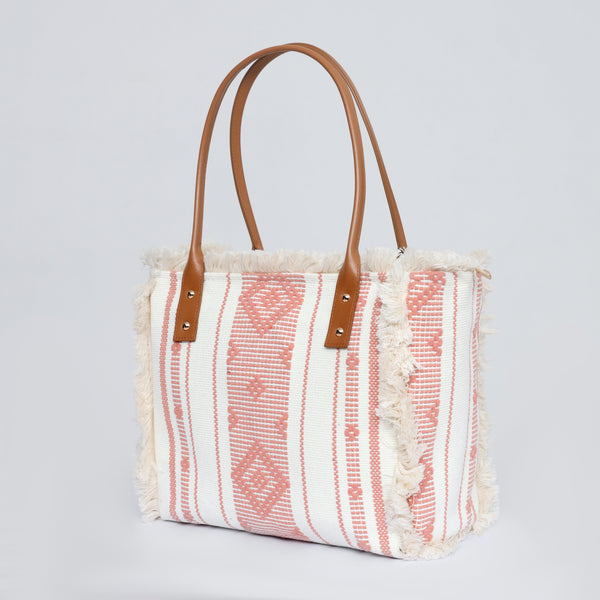 Blush Loom Tote