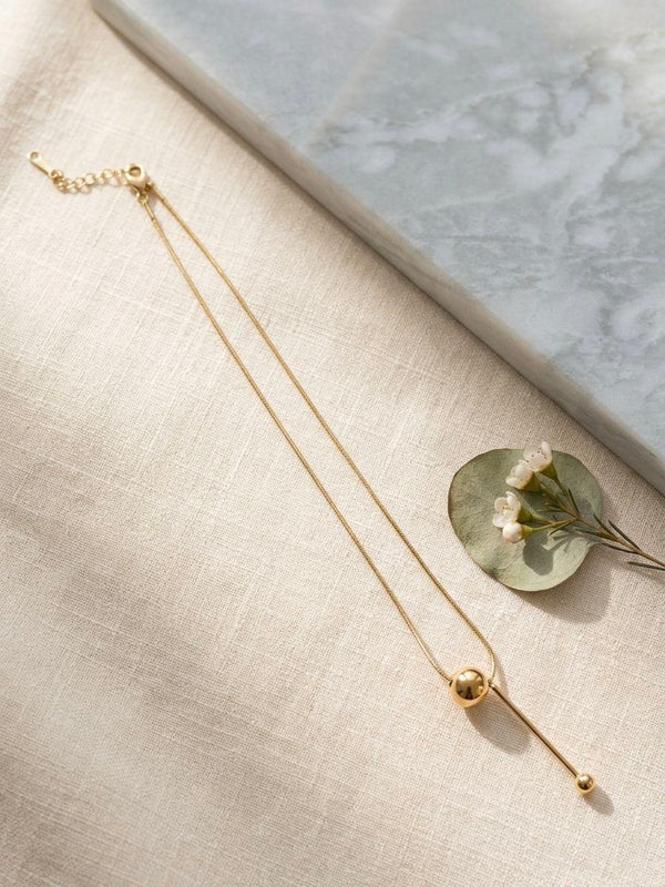 Gold Sphere Necklace
