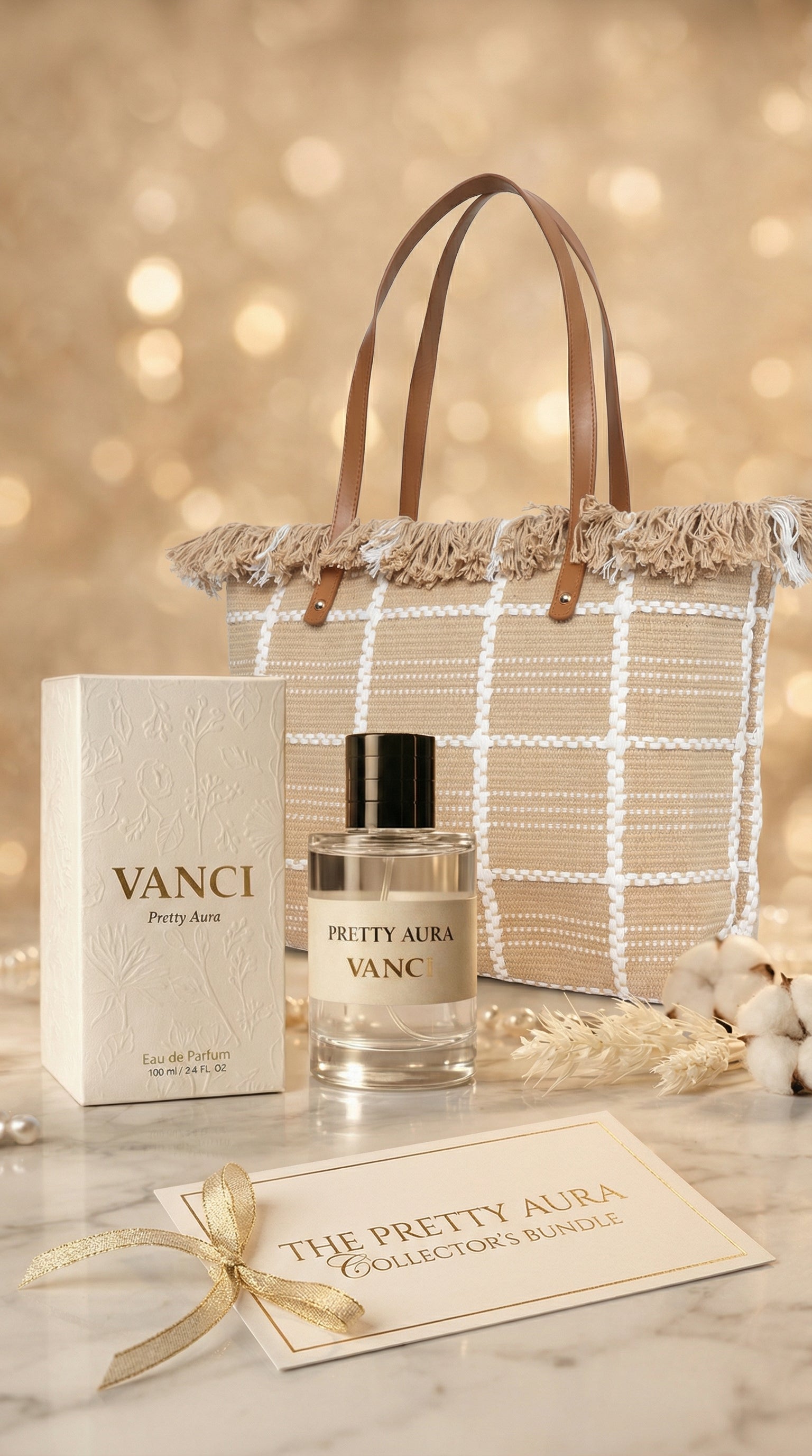 Threaded Sands Tote + Pretty Aura Bundle